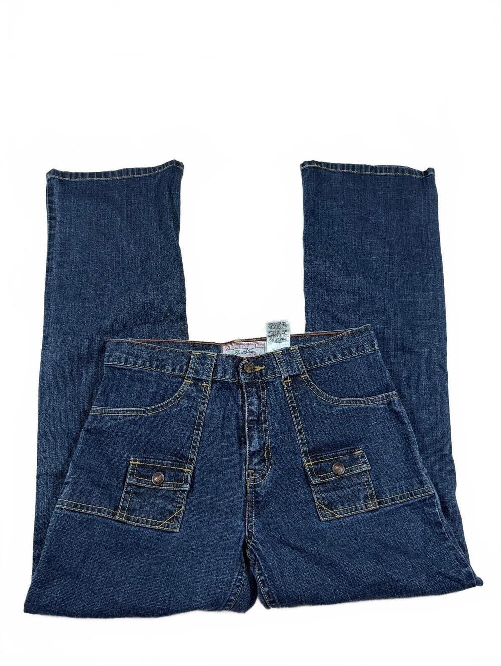 Y2K Girls Size 16 Levis Bootcut Jeans Front Utility Pocket Medium Wash